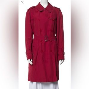 Red Burberry Trench Coat